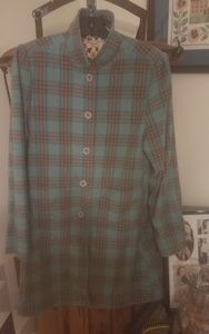 Wool and silk A-line Peacoat